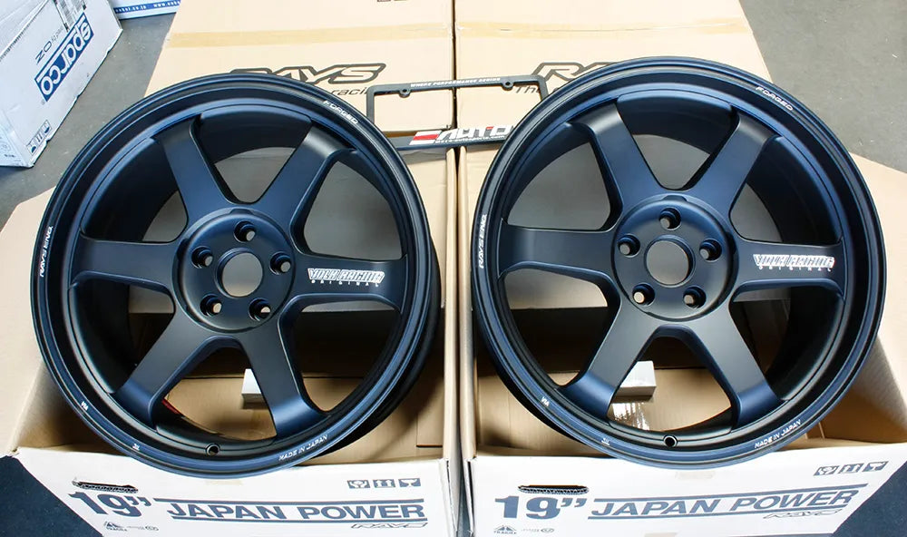 Rays TE37 Ultra Matte Black Wheels 19x9.5 +34 5x114 Accord TSX TLX