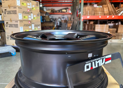 Rays TE37 Ultra Large PCD 18" 18x8 +20 6x139.7 Wheel Rim Black Shadow LTD, Set 4