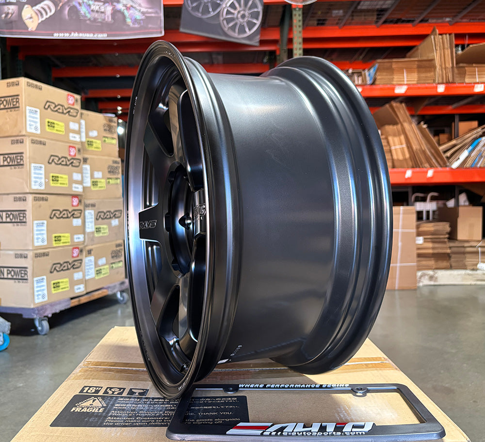 Rays TE37 Ultra Large PCD 18" 18x8 +20 6x139.7 Wheel Rim Black Shadow LTD, Set 4