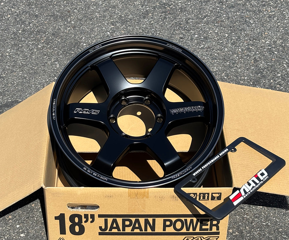 Rays TE37 Ultra Large PCD 18" 18x8 +20 6x139.7 Wheel Rim Black Shadow LTD, Set 4