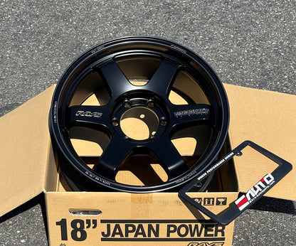 Rays TE37 Ultra Large PCD 18" 18x8 +20 6x139.7 Wheel Rim Black Shadow LTD, Set 4