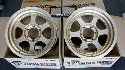 Rays Volk TE37XT M Spec Gold Wheels 17x8.5 -10 6x139.7 Set 4