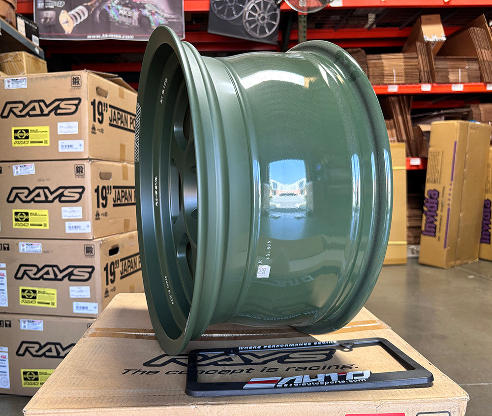 Rays TE37XT Matte Green Wheels 18x9 +0 6x139.7 Tundra Sequoia