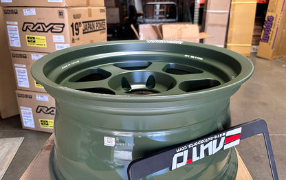 Rays TE37XT Matte Green Wheels 18x9 +0 6x139.7 Tundra Sequoia LC250 LC300