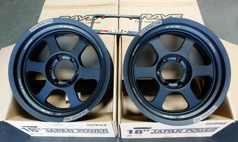 Rays TE37XT Blast Black Wheels 18x9 +0 6x139 Silverado Cheyenne Sierra