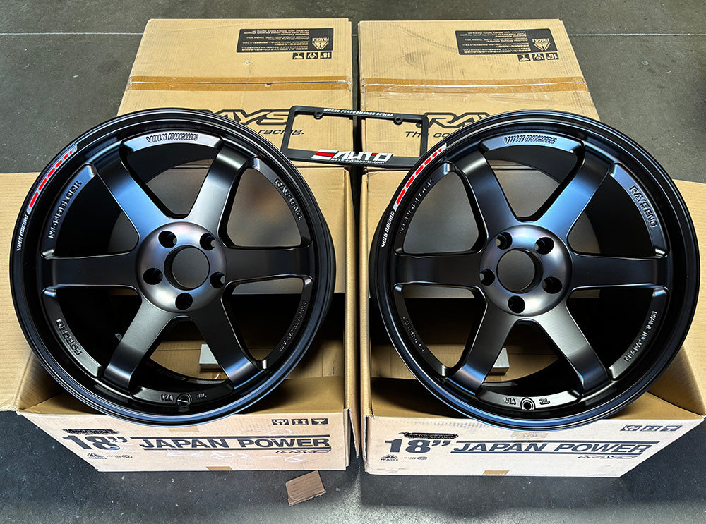 Rays TE37SL Black Edition III 18x11 +17 5x114 Pressed Black Wheel Rim, Set 4