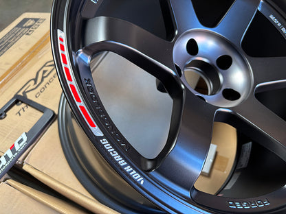 Rays TE37SL Black Edition III 18x11 +17 5x114 Pressed Black Wheel Rim, Set 4