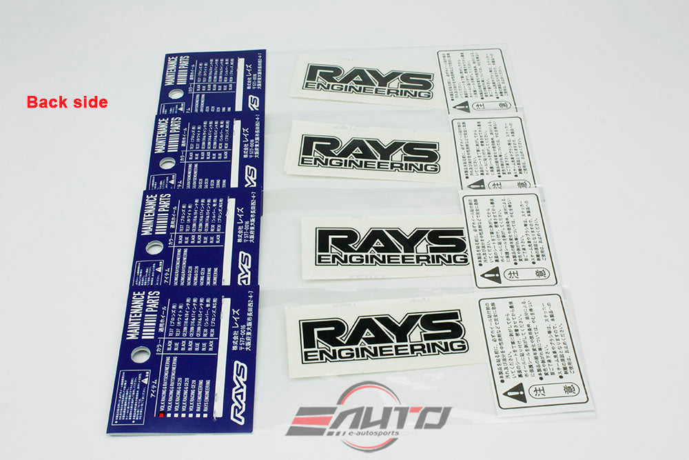 8pc (4pk) Black RAYS Engineering VOLK Racing TE37 OG Repair Disk Spoke Sticker