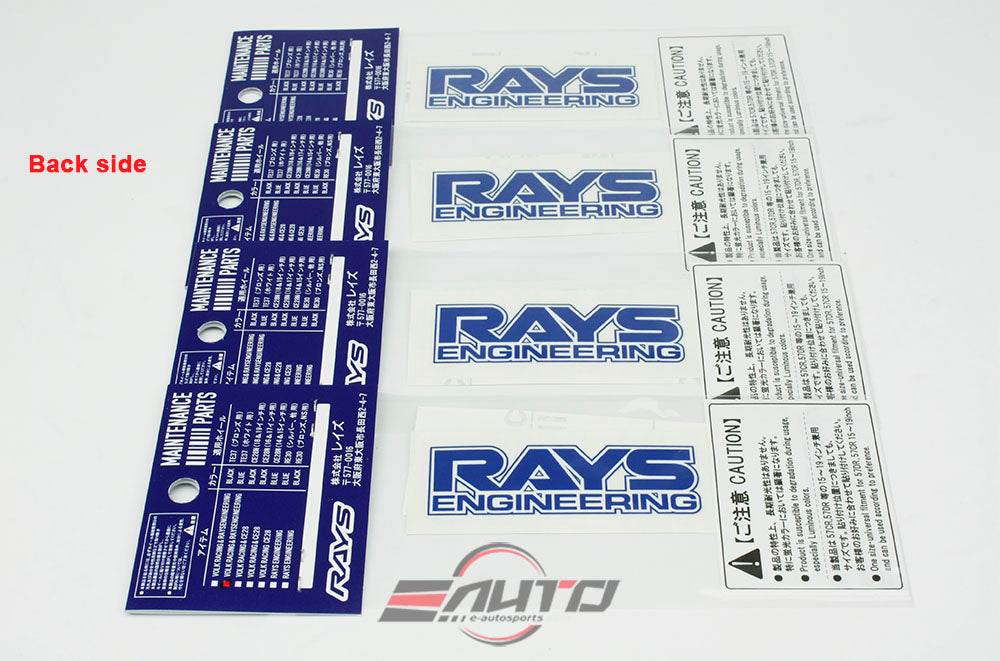 8pc (4pk) Blue RAYS Engineering VOLK Racing TE37 OG Repair Disk Spoke Sticker