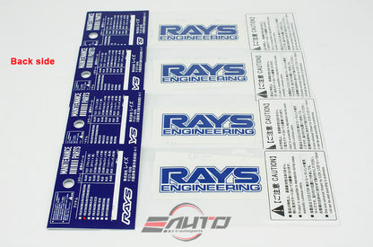 8pc (4pk) Blue RAYS Engineering VOLK Racing TE37 OG Repair Disk Spoke Sticker