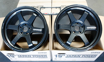 Rays TE37 Ultra Diamond Black Wheels 19x9.5 +34 5x114 Tesla Model 3 Y