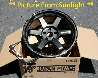 Rays TE37 Ultra Diamond Black Wheels 19x9.5 +34 5x114 Tesla Model 3 Y