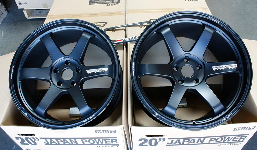 Rays TE37 Ultra Matte Black Wheel 20x10 +30 20x11 +32 5x120 Camaro 16-24
