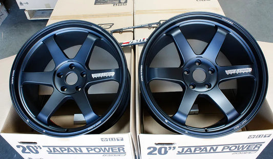 Rays TE37 Ultra M Matte Black Wheels 20x10 20x11 5x120 Tesla Model S X