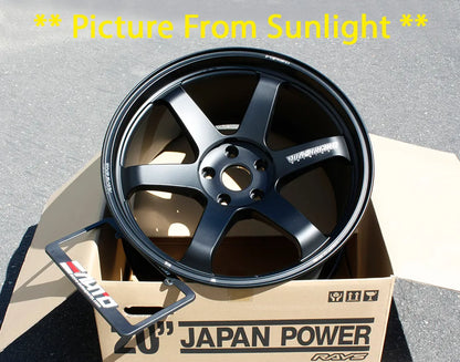 Rays TE37 Ultra M Matte Black Wheels 20x10 20x11 5x120 Tesla Model S X