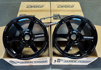Rays TE37 Saga S-plus 18x9.5 +45 5x120 Black Wheel Rim for Integra Type S 24-27