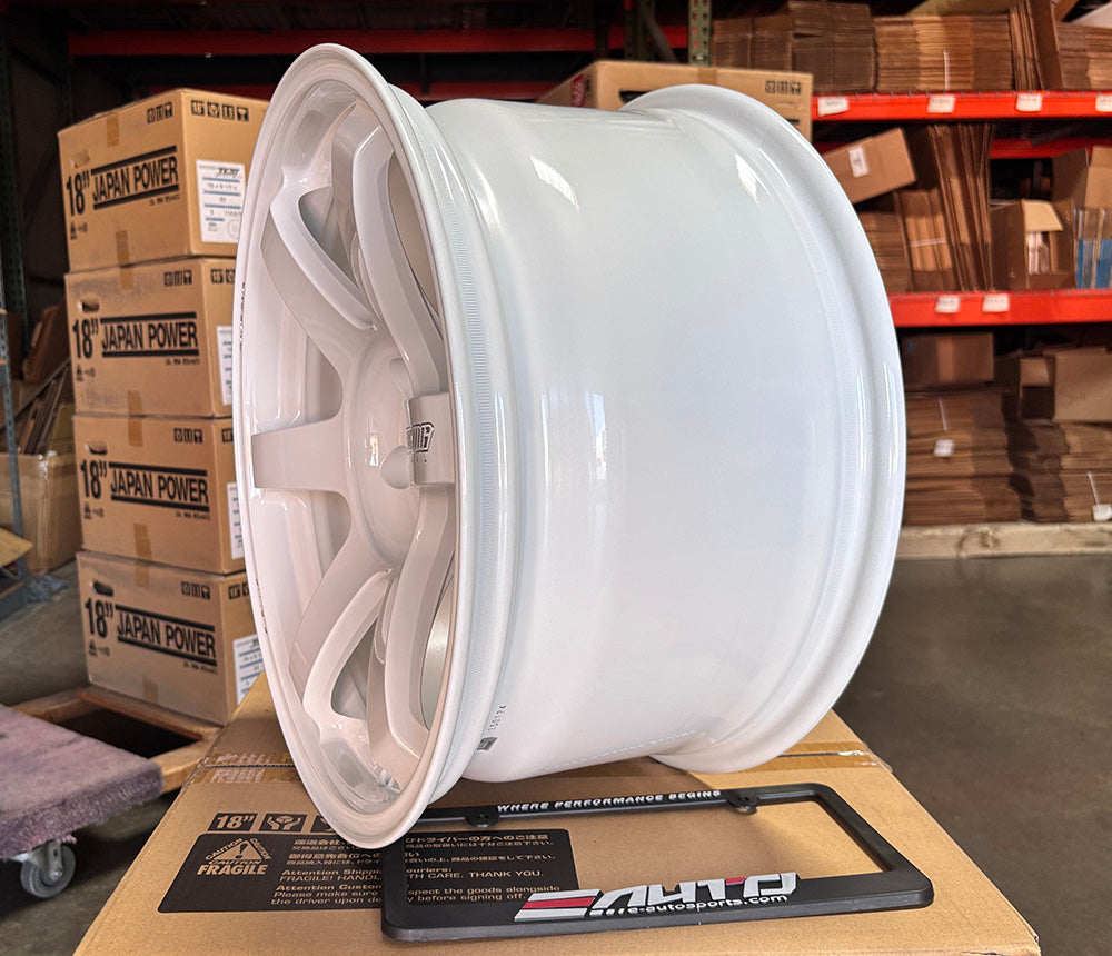 Rays Volk TE37 Saga S-plus Dash White Wheel 18x9.5 +22 5x114.3, Set 4 Rim