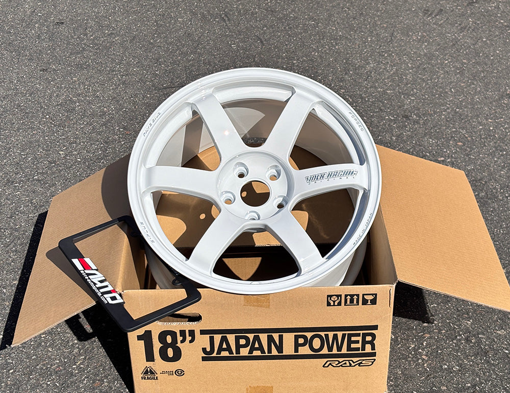 Rays Volk TE37 Saga S-plus Dash White Wheel 18x9.5 +22 5x114.3, Set 4 Rim