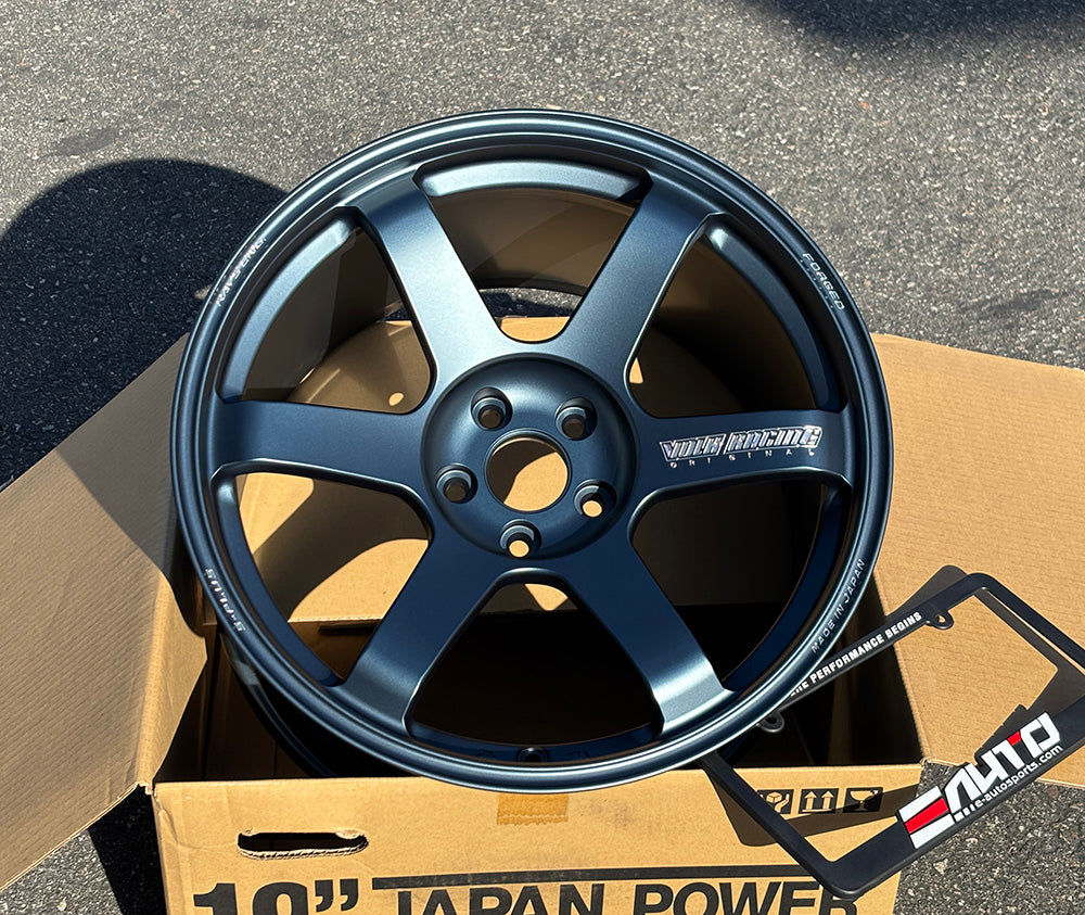 Rays TE37 Saga S-plus Matte Blue Gunmetal 19x9.5 +25 19x11 +35 5x112 Wheel Set 4