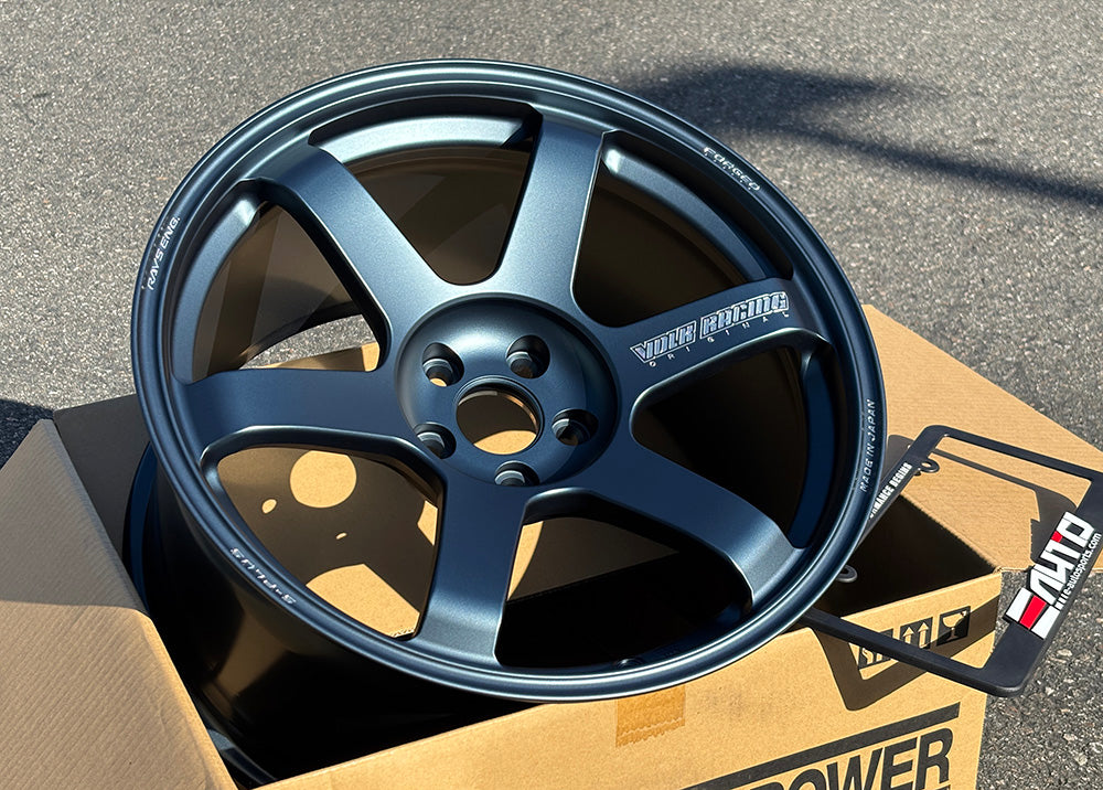 Rays TE37 Saga S-plus Matte Blue Gunmetal 19x9.5 +25 19x11 +35 5x112 Wheel Set 4