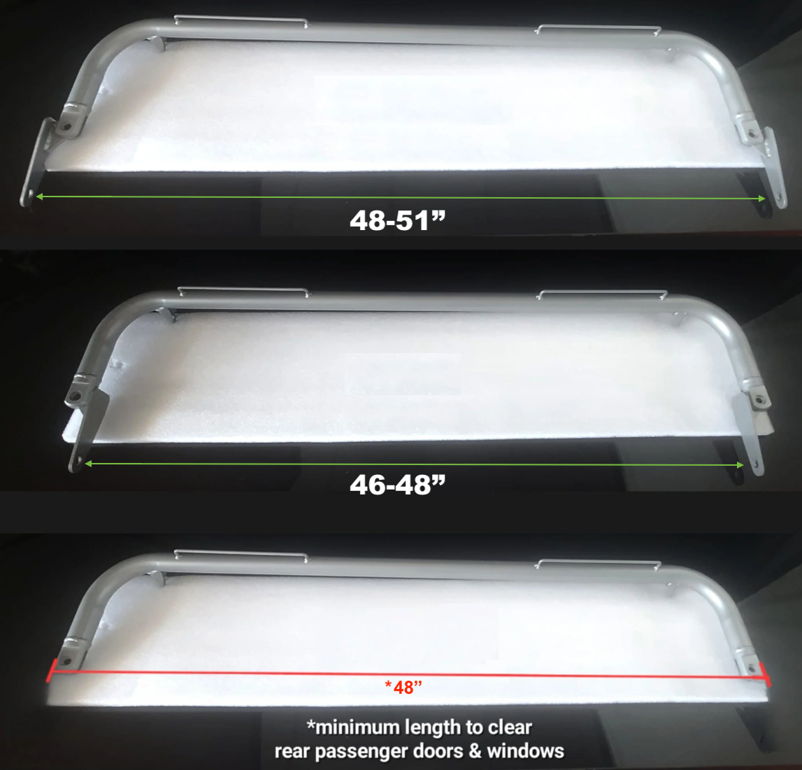 Braum 46-48" UNIVERSAL HARNESS BAR Black Satin/Black Gloss/White Gloss/Red Gloss/Space Grey (Copy)