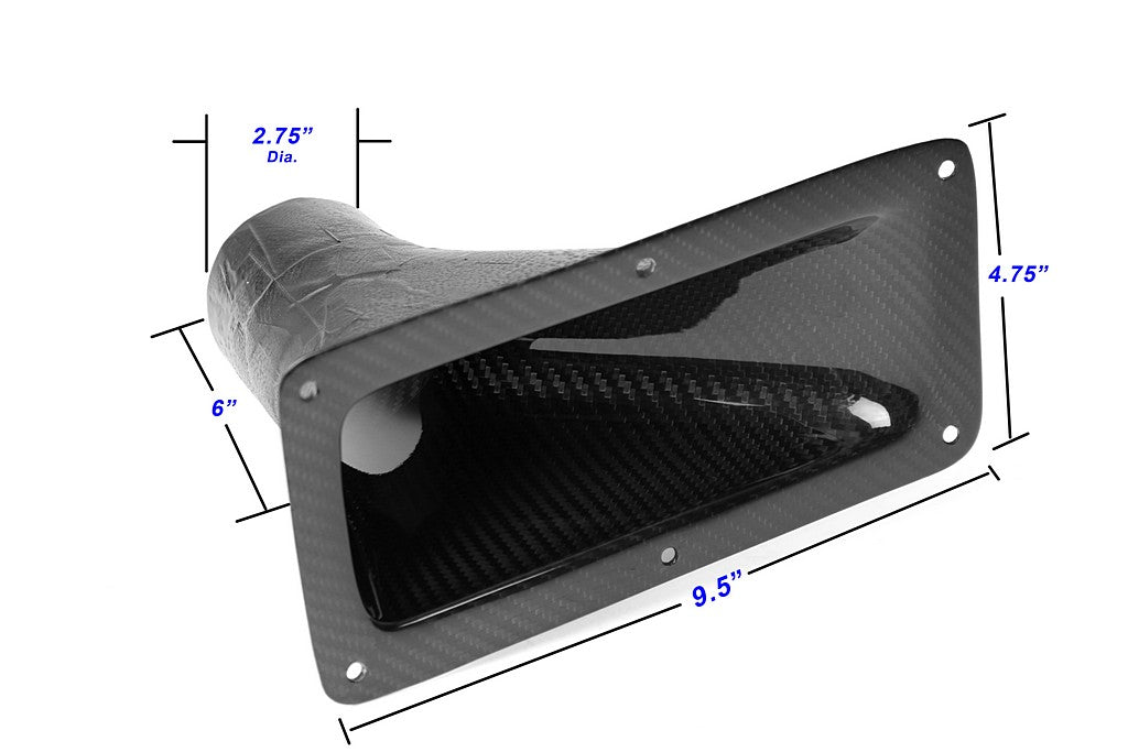 APR Universal Fitment 9.25" X 4.75" Air Inlet Duct w/ Flange