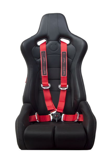 Cipher Racing Red 4 Point Camlock Racing Harness Set (Sold in Pairs)