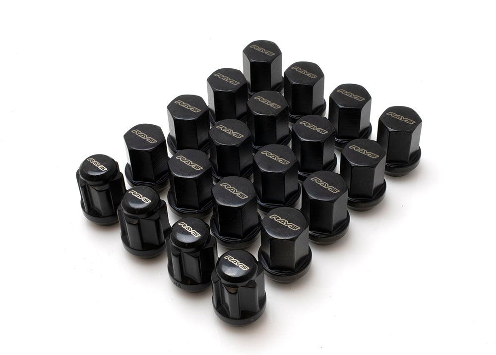 Rays 20pc HEX19 Nut & Lock 14x1.5 M14 P1.5 Wheel Rim Tuner lug Taper Acorn