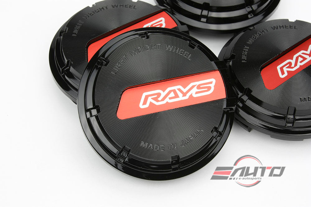4x RAYS Gram Lights GL Center Cap Red/Black- 57D 57DR 57CR 57NR 57IR 57XR 57FXZ