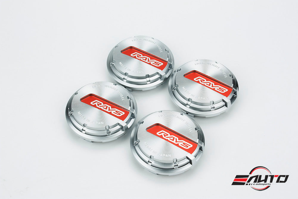 4x RAYS Gram Lights GL Center Cap Red/Silver- 57D 57DR 57CR 57NR 57IR 57XR 57FXZ