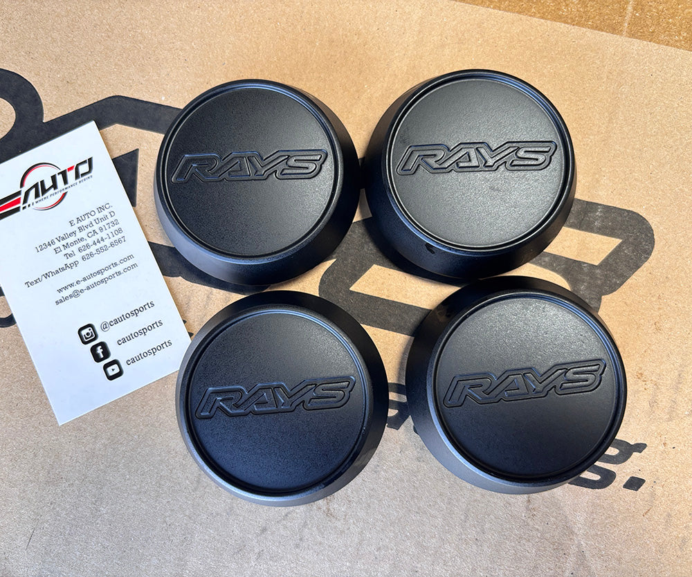 4x Rays High Blast / Matte Black Center Cap ZE40 TE37 Ultra Saga Sonic CE28N 21A