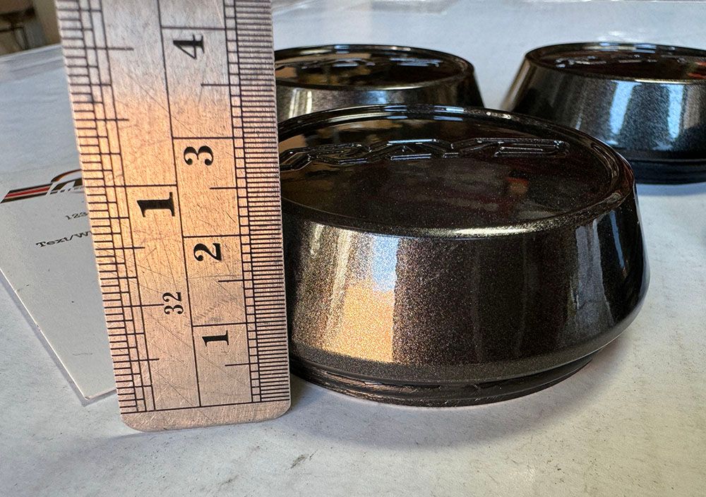4x Rays High Type Diamond Black / Dark Gunmetal Center Cap ZE40 TE37 Saga Ultra CE28N RE30