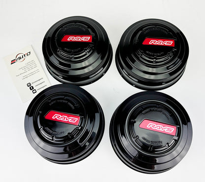 4x Rays LPS Center Cap BK/Red *6x139.7 57Trans-X 57CR-X 57DR-X TE37XT TE37Large