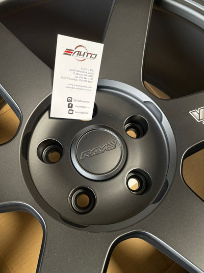 4x Rays Blast / Matte Black Center Cap ZE40 TE37 Ultra Saga Sonic CE28N 21A 21C
