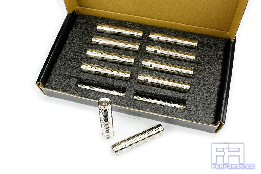 MEVIUS 20pc 64mm 14x1.5 to 14x1.5 Rim Wheel Stud Conversion Kit *Nickel Plating*