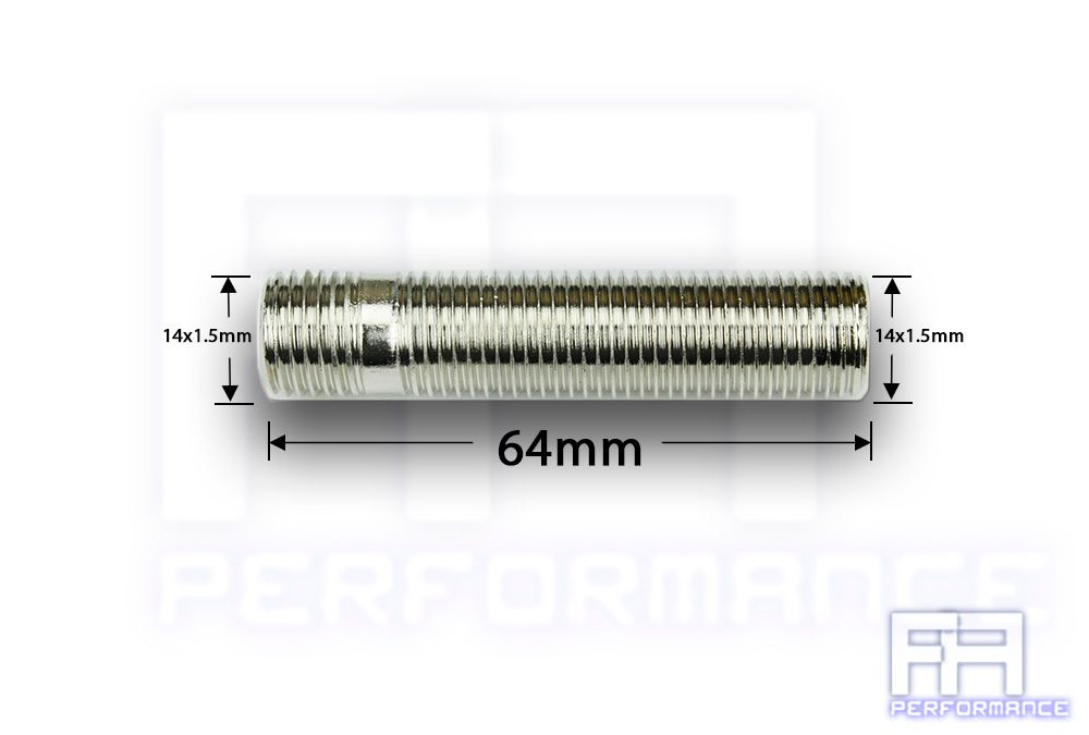 MEVIUS 20pc 64mm 14x1.5 to 14x1.5 Rim Wheel Stud Conversion Kit *Nickel Plating*