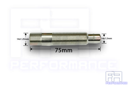 MEVIUS 20pc 75mm 14x1.25 to 14x1.5 GR Supra A90 Wheel Stud Conversion kit