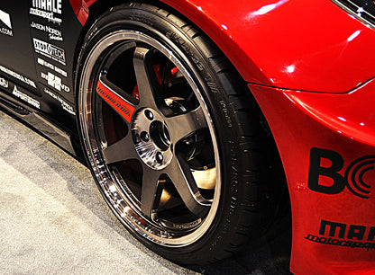 4pc Red VOLK RACING RAYS TE37SL *for 19" Wheel* Repair Spoke Vinyl Sticker Decal