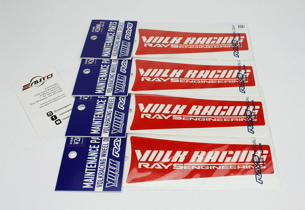 4pc Red VOLK RACING RAYS TE37SL *for 19" Wheel* Repair Spoke Vinyl Sticker Decal