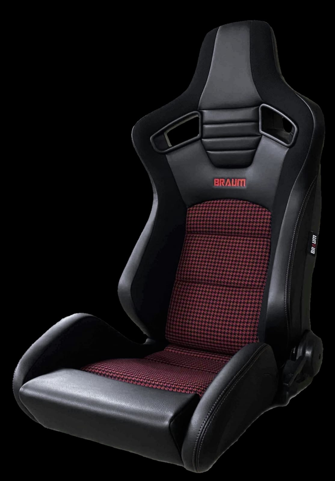 Braum Racing Elite-S Series Reclining Racing Seats (Black & Red Houndstooth)