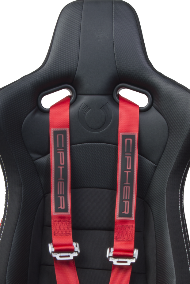 Cipher Racing Red 4 Point Camlock Racing Harness Set (Sold in Pairs)