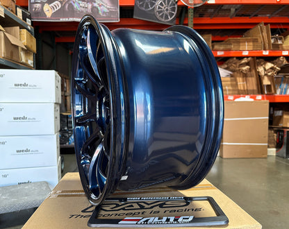 Rays Volk Racing ZE40 M-Spec Mag Blue Wheel 18x9.5 +21 5x114.3, Set 4 Rim