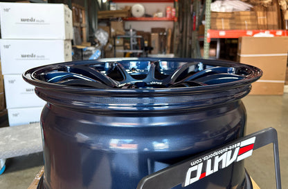 Rays Volk Racing ZE40 M-Spec Mag Blue Wheel 18x9.5 +21 5x114.3, Set 4 Rim