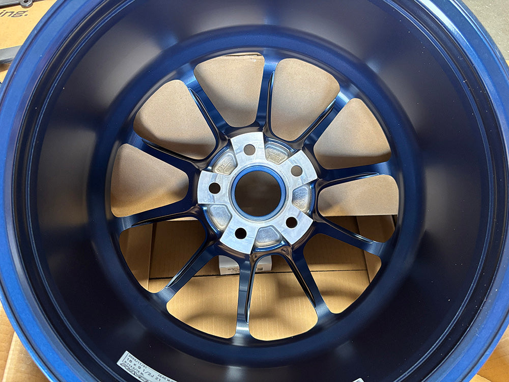 Rays Volk Racing ZE40 M-Spec Mag Blue Wheel 18x9.5 +21 5x114.3, Set 4 Rim