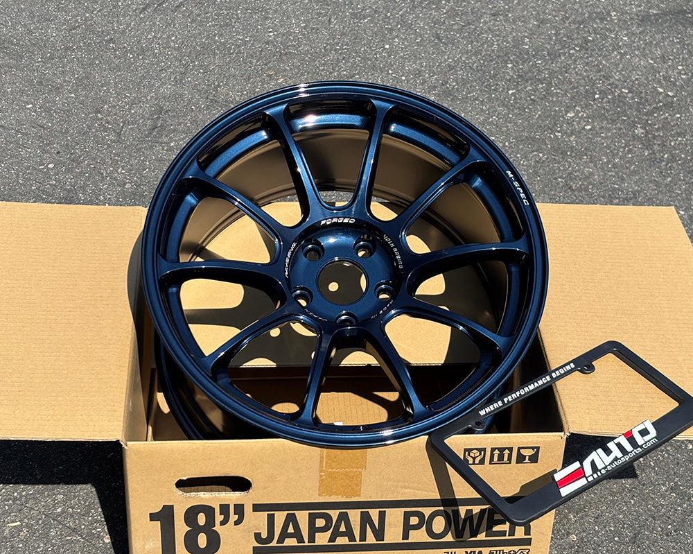Rays Volk Racing ZE40 M-Spec Mag Blue Wheel 18x9.5 +21 5x114.3, Set 4 Rim