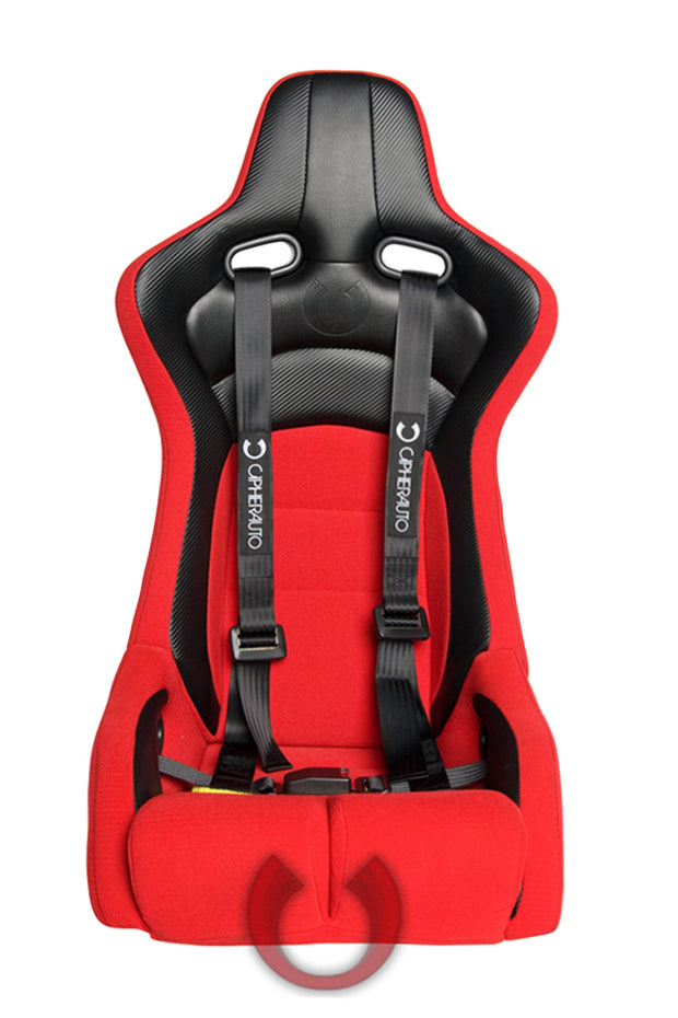 Cipher Racing Black 4 Point Quick Release Racing Harness Set (Sold in Pairs)
