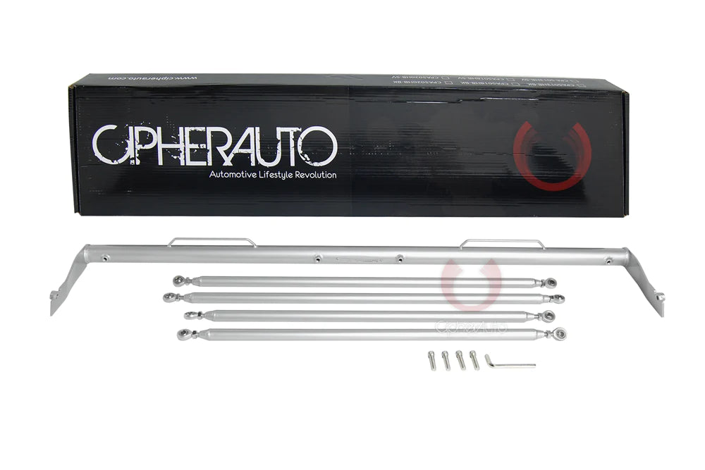 Cipher Racing Harness Bar Silver Powder Coated (2009-2015 CTS Sedan)