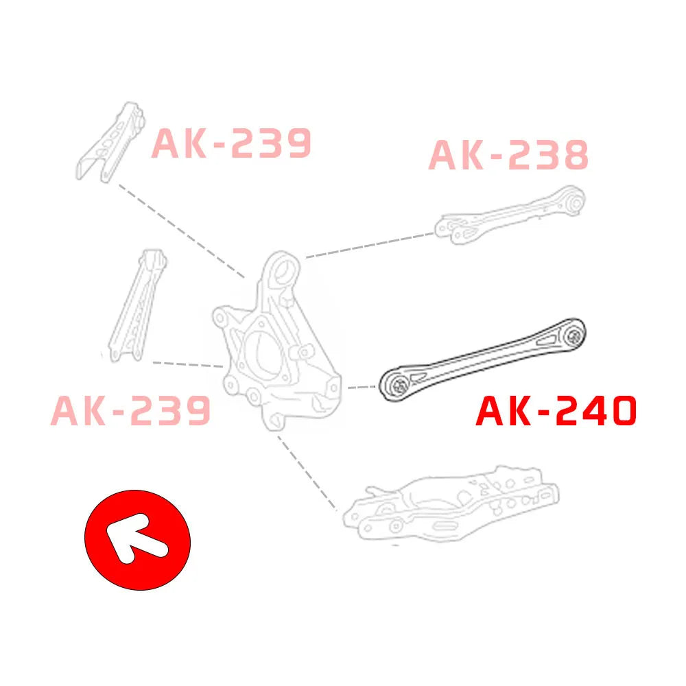 Godspeed 2pc Rear Toe Control Arm Chevrolet Camaro 16-23 Spherical Bearing