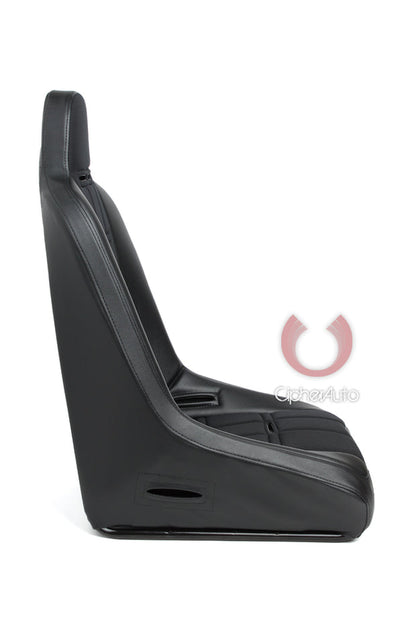 CPA3003 Black Leatherette / Fabric Insert Universal Fixed Bucket Suspension / Jeep Seats