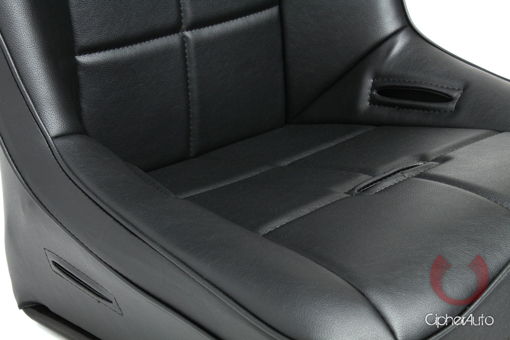 CPA3004 Black Leatherette Universal Fixed Bucket Suspension / Jeep Seats